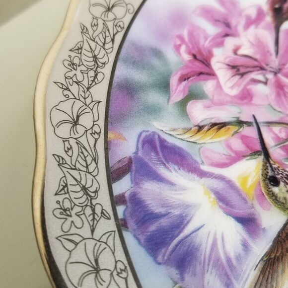 THE Bradford Exchange "Morning Glory"‎ by Janene Grende 1996 Plate no. 9292 A 8" - Picture 3 of 8